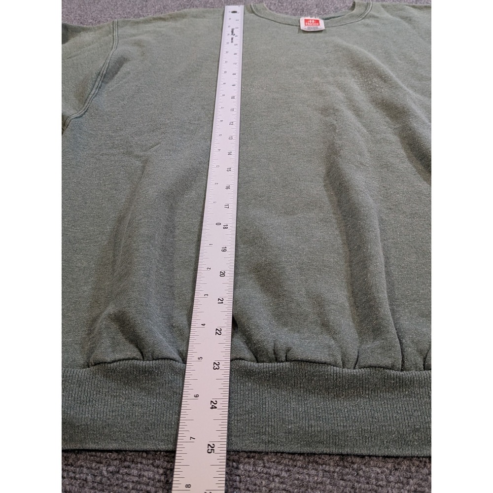 Hanes Crewneck Sweatshirt Mens Large Sage Green Vintage Pullover - Picture 5 of 5